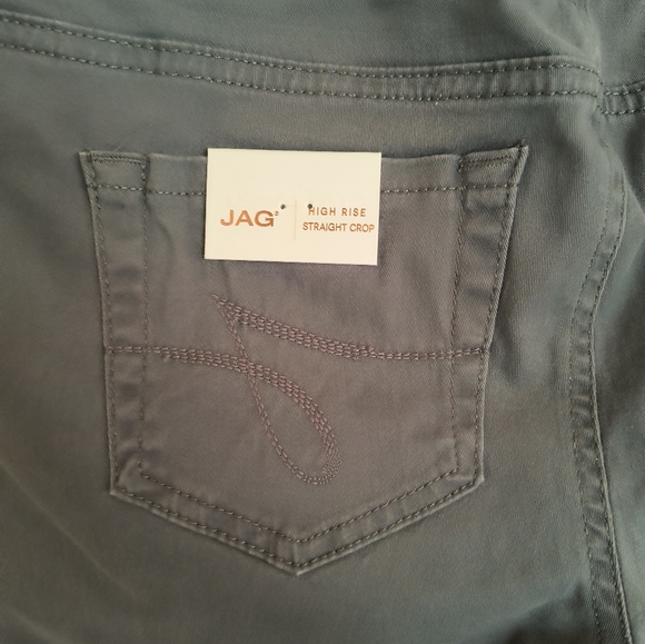 Jag Petite High Rise Peri Straight Crop Cotton Capris NWT - Picture 6 of 11